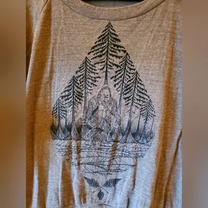 Bigfoot sasquatch forest cryptid light sweater long sleeve top